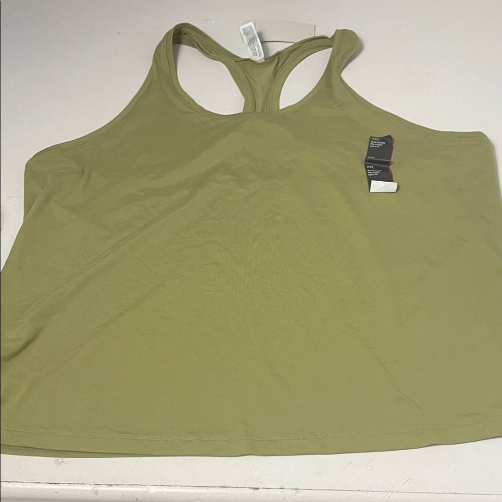 All in Motion XXL Olive Green Essential Racerback Tank Sleeveless Hip Length